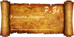 Passeka Zsombor névjegykártya